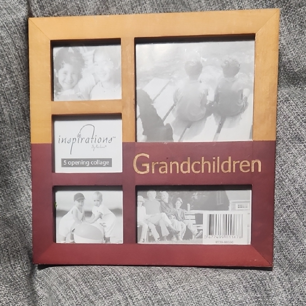 Grandchildren Collage Frame - Brown and Tan